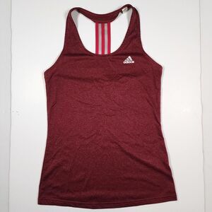 Womens Adidas Maroon Climalite Workout with Raceback‎ Tank Top Small